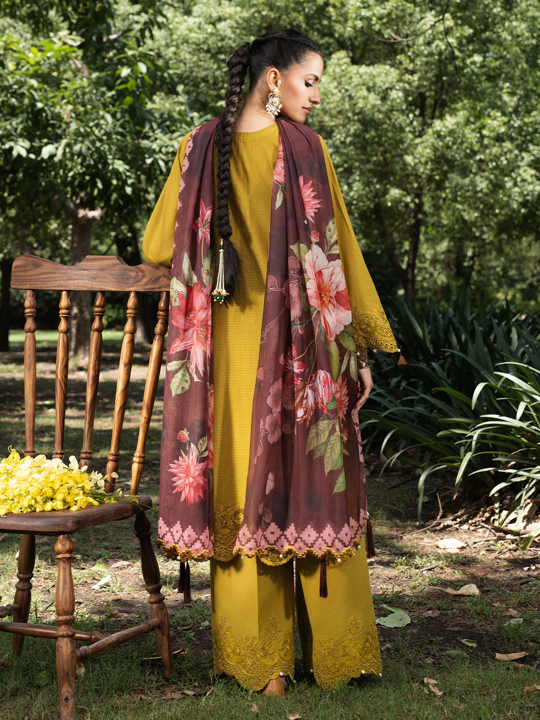 Hemstitch | The Garden Lawn | Matcha - Pakistani Designer Dress - by Hemstitch - Type : Ladies Clothes - 100% Original at Saira Sultan