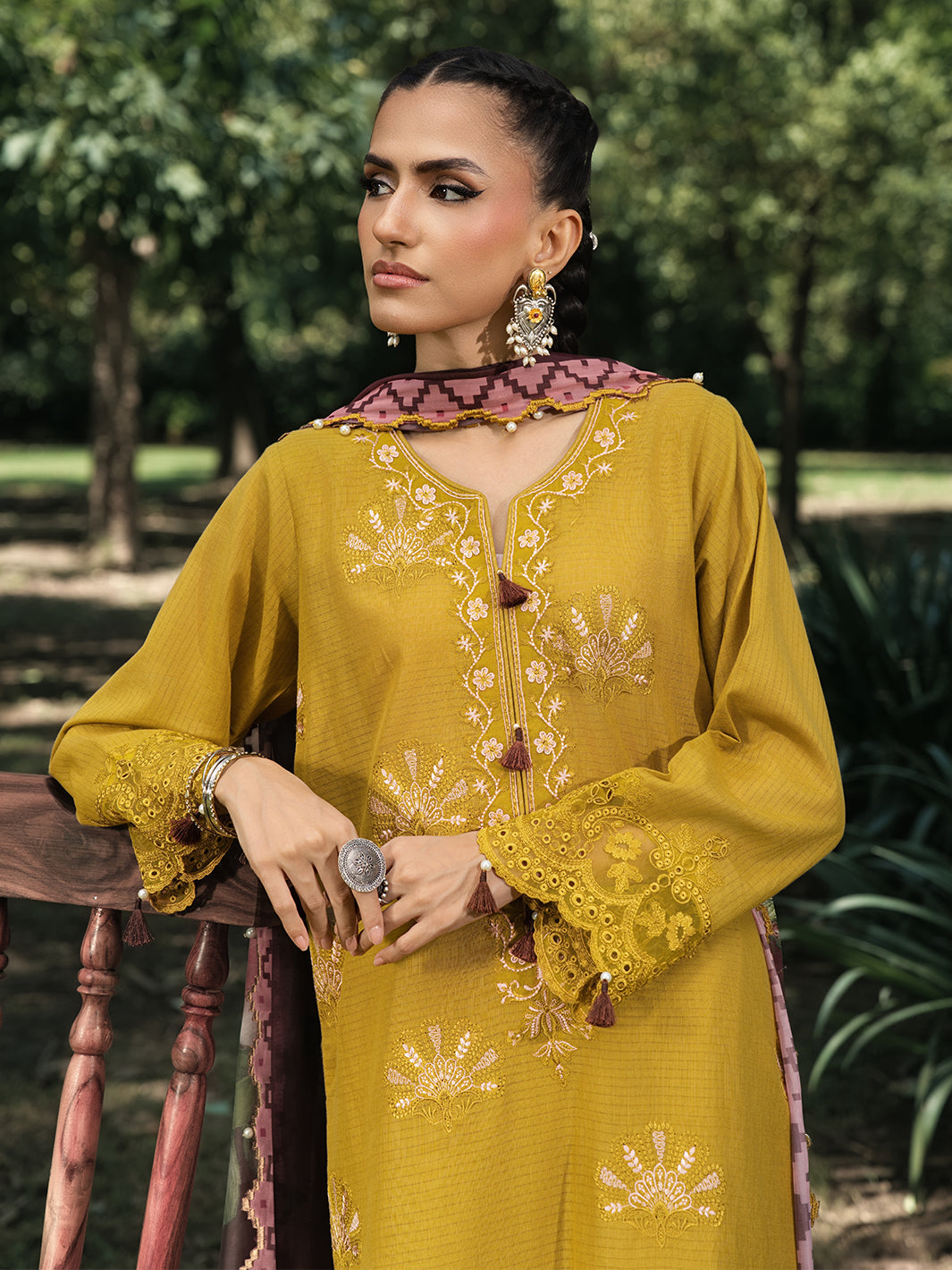 Hemstitch | The Garden Lawn | Matcha - Pakistani Designer Dress - by Hemstitch - Type : Ladies Clothes - 100% Original at Saira Sultan