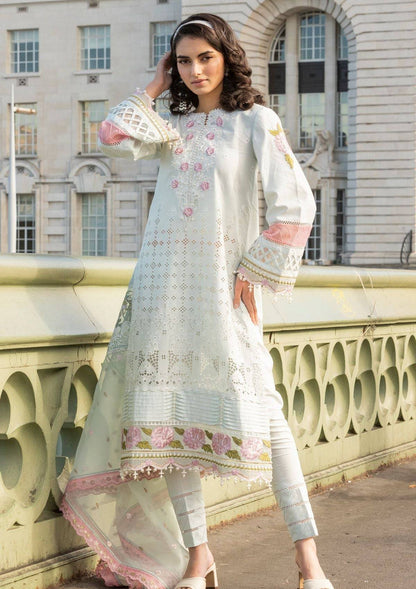 Meem | Luxury Eid Lawn 24 | MD-09 LIGHT BLUE - Pakistani Designer Dress - by Meem | Type: Luxury - 100% Original at Saira Sultan