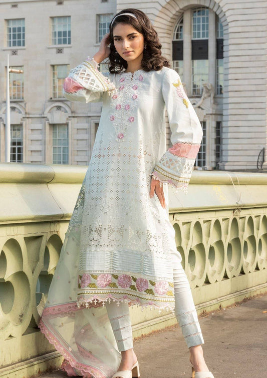 Meem | Luxury Eid Lawn 24 | MD-09 LIGHT BLUE - Pakistani Designer Dress - by Meem | Type: Luxury - 100% Original at Saira Sultan