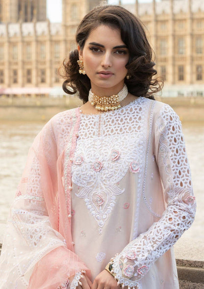 Meem | Luxury Eid Lawn 24 | MD-02 LIGHT PINK - Pakistani Designer Dress - by Meem | Type: Luxury - 100% Original at Saira Sultan