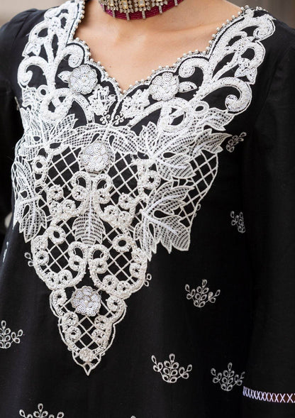 Meem | Luxury Eid Lawn 24 | MD-01 BLACK - Pakistani Designer Dress - by Meem | Type: Luxury - 100% Original at Saira Sultan
