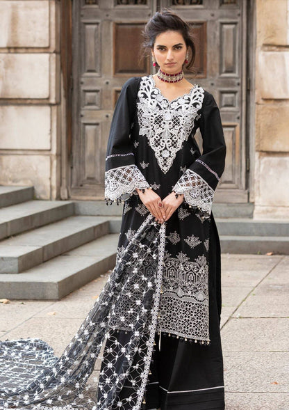 Meem | Luxury Eid Lawn 24 | MD-01 BLACK - Pakistani Designer Dress - by Meem | Type: Luxury - 100% Original at Saira Sultan