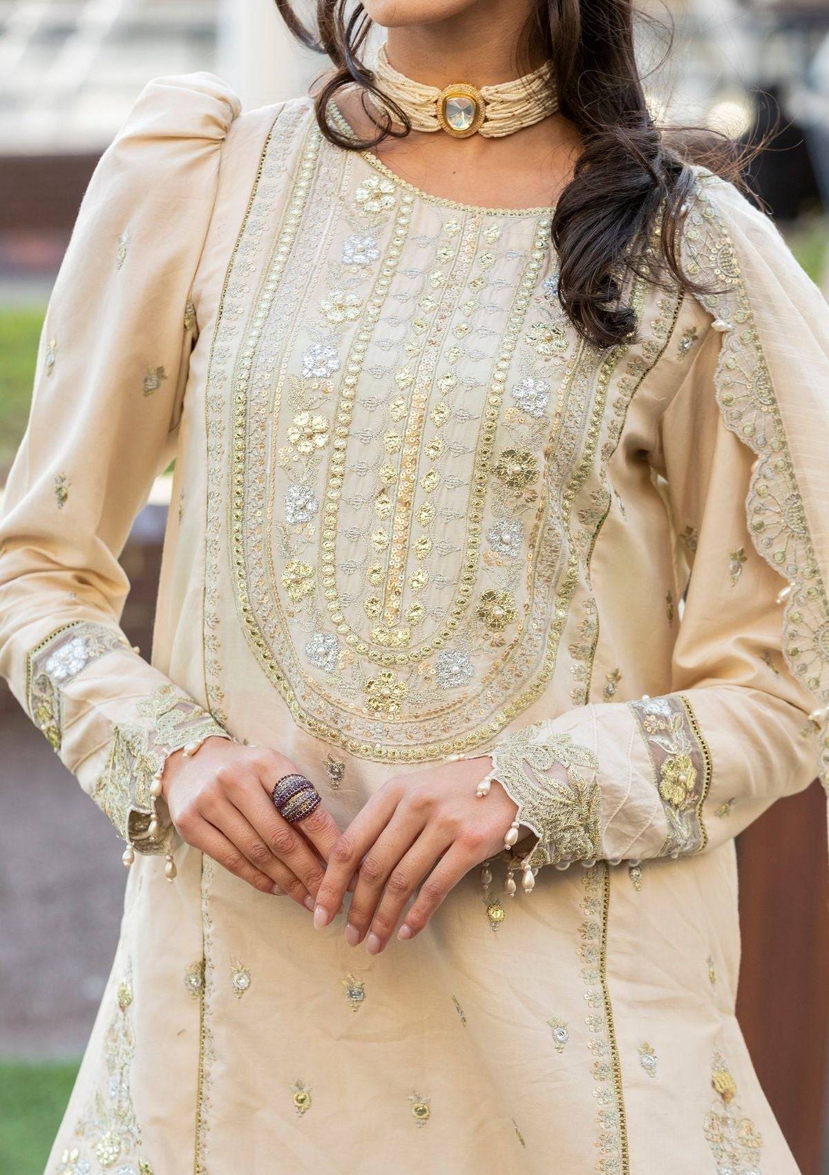 Meem | Luxury Eid Lawn 24 | MD-04 LIGHT SKIN - Pakistani Designer Dress - by Meem | Type: Luxury - 100% Original at Saira Sultan