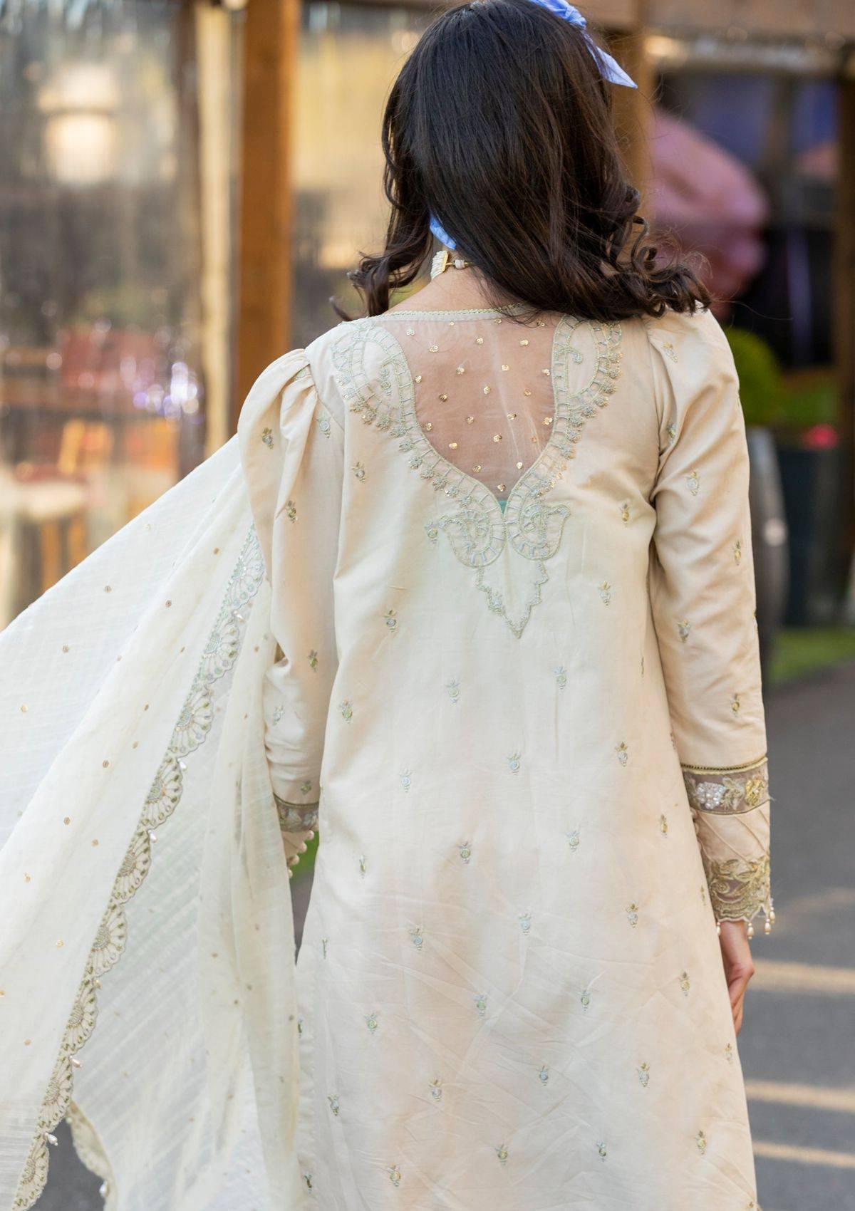 Meem | Luxury Eid Lawn 24 | MD-04 LIGHT SKIN - Pakistani Designer Dress - by Meem | Type: Luxury - 100% Original at Saira Sultan