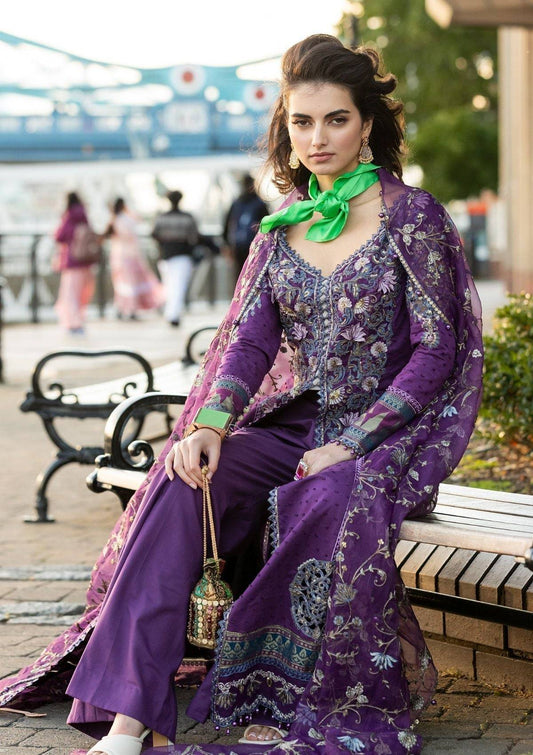 Meem | Luxury Eid Lawn 24 | MD-06 PURPLE - Pakistani Designer Dress - by Meem | Type: Luxury - 100% Original at Saira Sultan