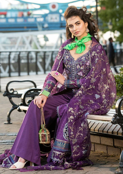 Meem | Luxury Eid Lawn 24 | MD-06 PURPLE - Pakistani Designer Dress - by Meem | Type: Luxury - 100% Original at Saira Sultan