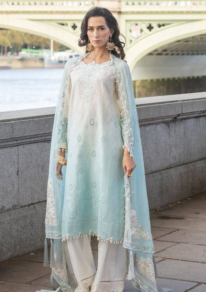 Meem | Luxury Eid Lawn 24 | MD-07 BLUE - Pakistani Designer Dress - by Meem | Type: Luxury - 100% Original at Saira Sultan
