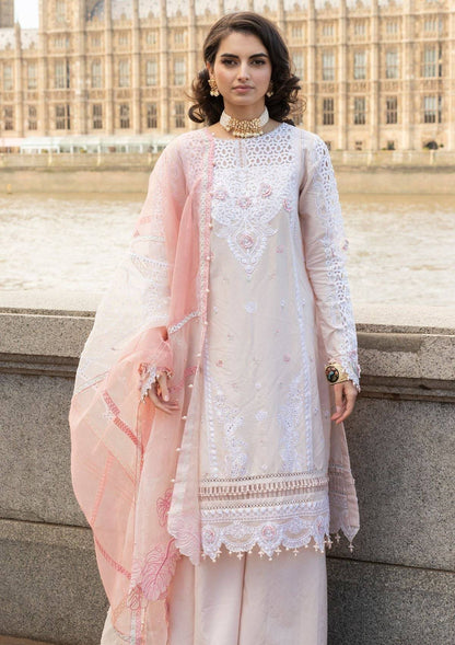 Meem | Luxury Eid Lawn 24 | MD-02 LIGHT PINK - Pakistani Designer Dress - by Meem | Type: Luxury - 100% Original at Saira Sultan