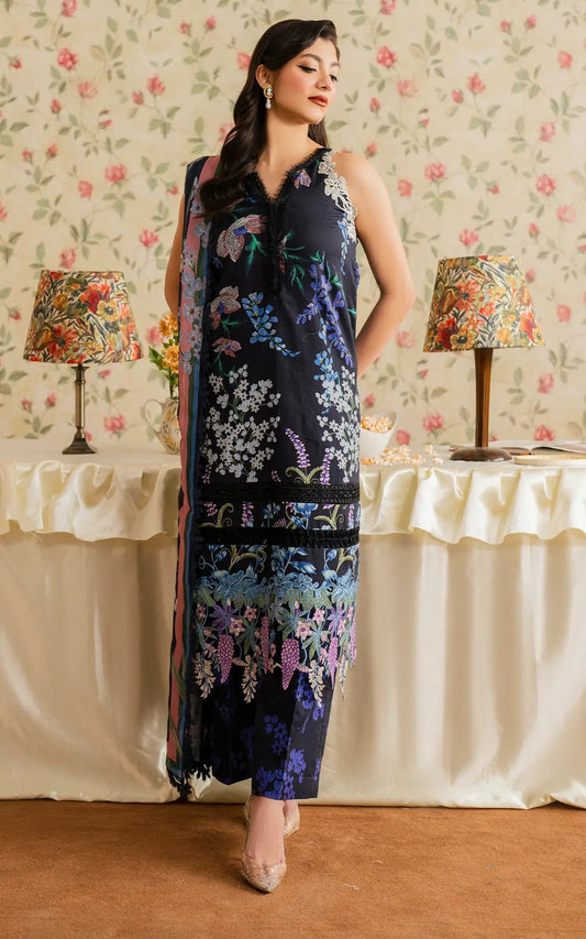Asifa and Nabeel | Meraki Vintage 25 | Mehtab (MVL25-10) XS Blue Lawn