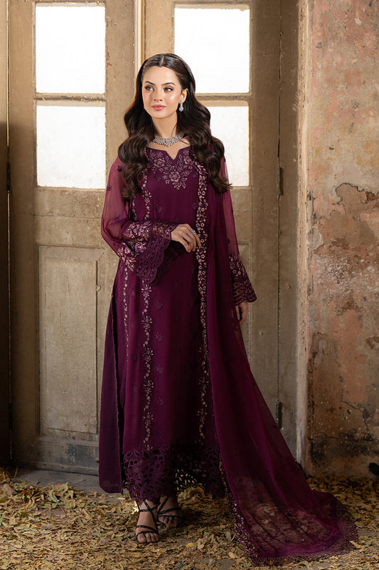 Azure | Ensembles Embroidered Formals | Merlot Grace XS Dark Plum Chiffon