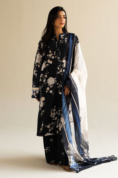 Zara Shahjahan | Coco Prints 25 | Mia-5B XS Black Lawn