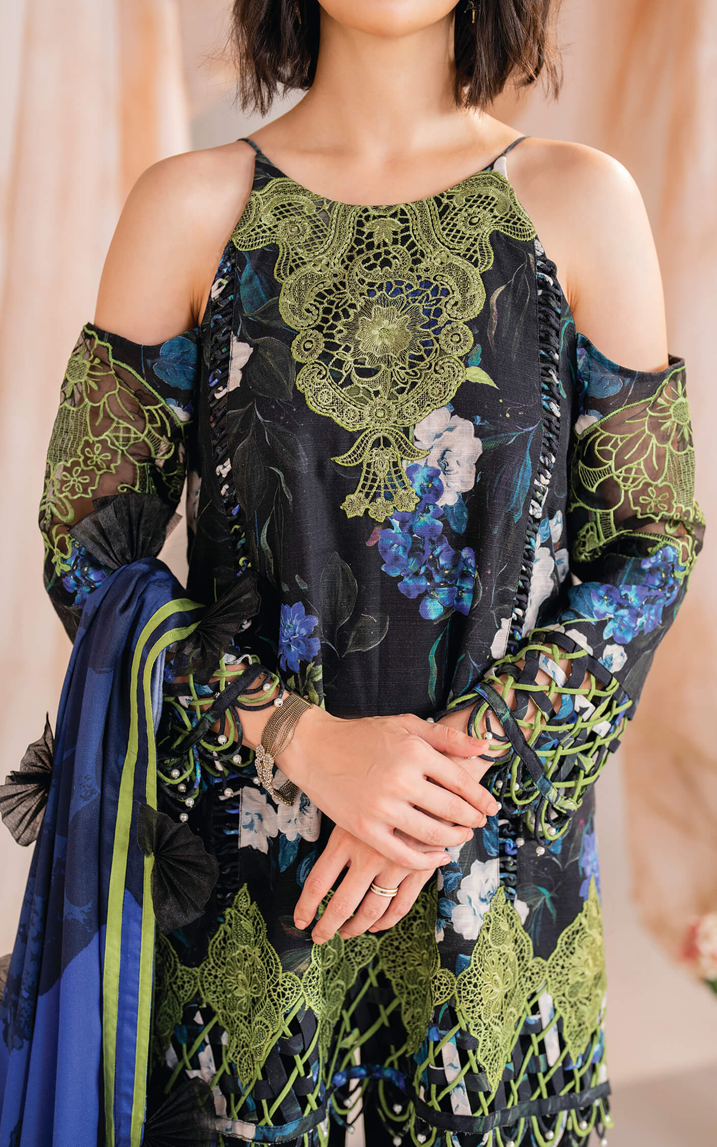 Asifa and Nabeel | Winter Meraki 24 | Midnight-MW-02 - Pakistani Designer Dress - by Asifa and Nabeel | Type: Ladies Clothes - 100% Original at Saira Sultan