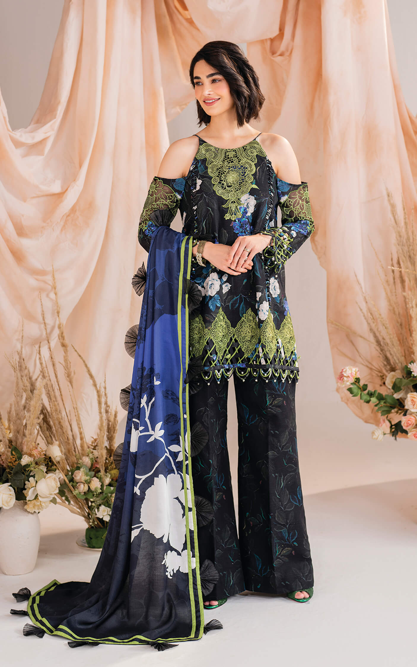 Asifa and Nabeel | Winter Meraki 24 | Midnight-MW-02 - Pakistani Designer Dress - by Asifa and Nabeel | Type: Ladies Clothes - 100% Original at Saira Sultan