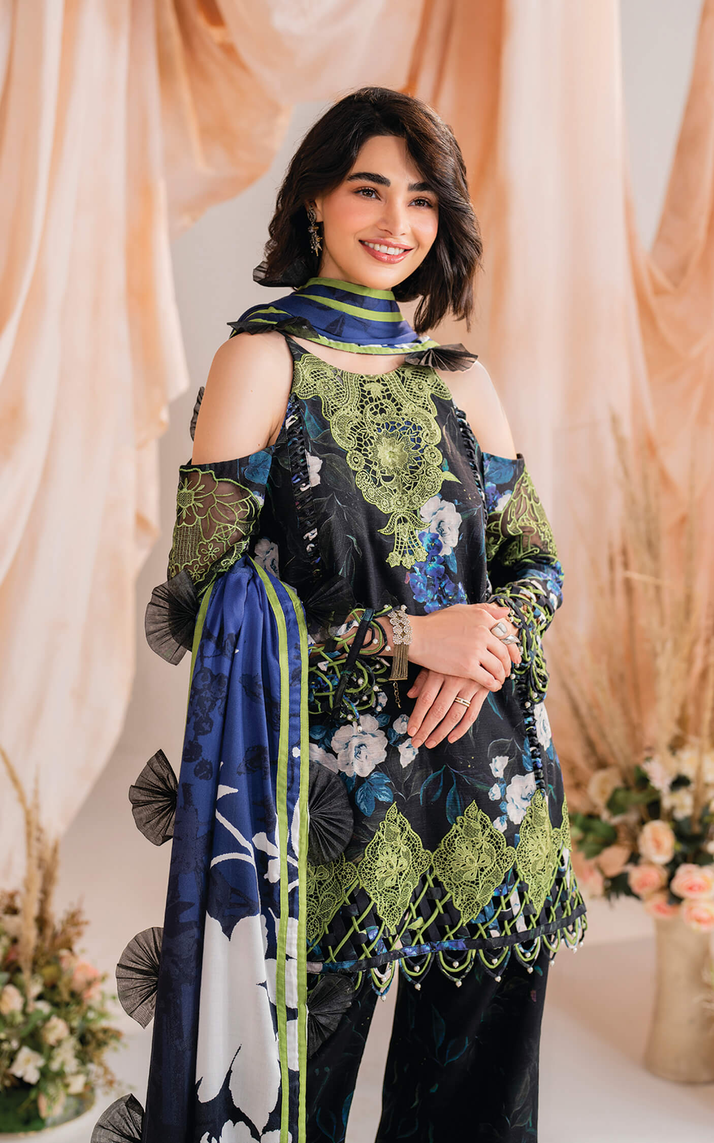 Asifa and Nabeel | Winter Meraki 24 | Midnight-MW-02 - Pakistani Designer Dress - by Asifa and Nabeel | Type: Ladies Clothes - 100% Original at Saira Sultan
