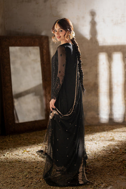 Azure | Ensembles Embroidered Formals | Midnight Veil M Black Chiffon