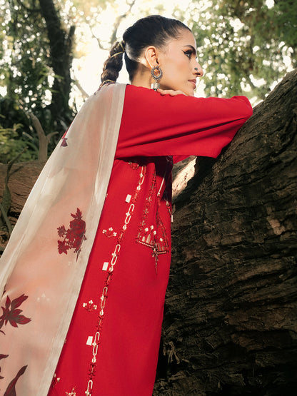 Hemstitch | The Garden Lawn | Midnight Rose - Pakistani Designer Dress - by Hemstitch - Type : Ladies Clothes - 100% Original at Saira Sultan