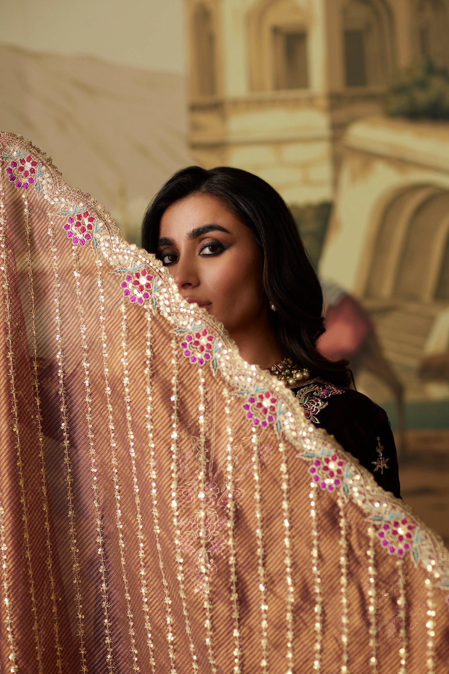 Mina Hassan | Velvet Luxe | Ayesha L Maroon Velvet