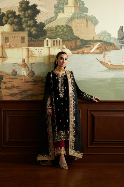 Mina Hassan | Velvet Luxe | Jahan XS Black Velvet