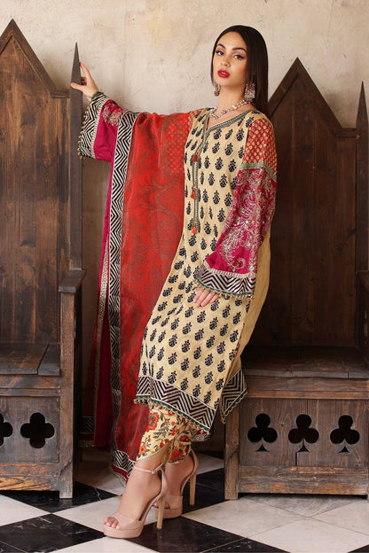 Mina Kashif | Festive Lawn | Amani - Pakistani Designer Dress - by Mina Kashif | Type: Luxury - 100% Original at Saira Sultan