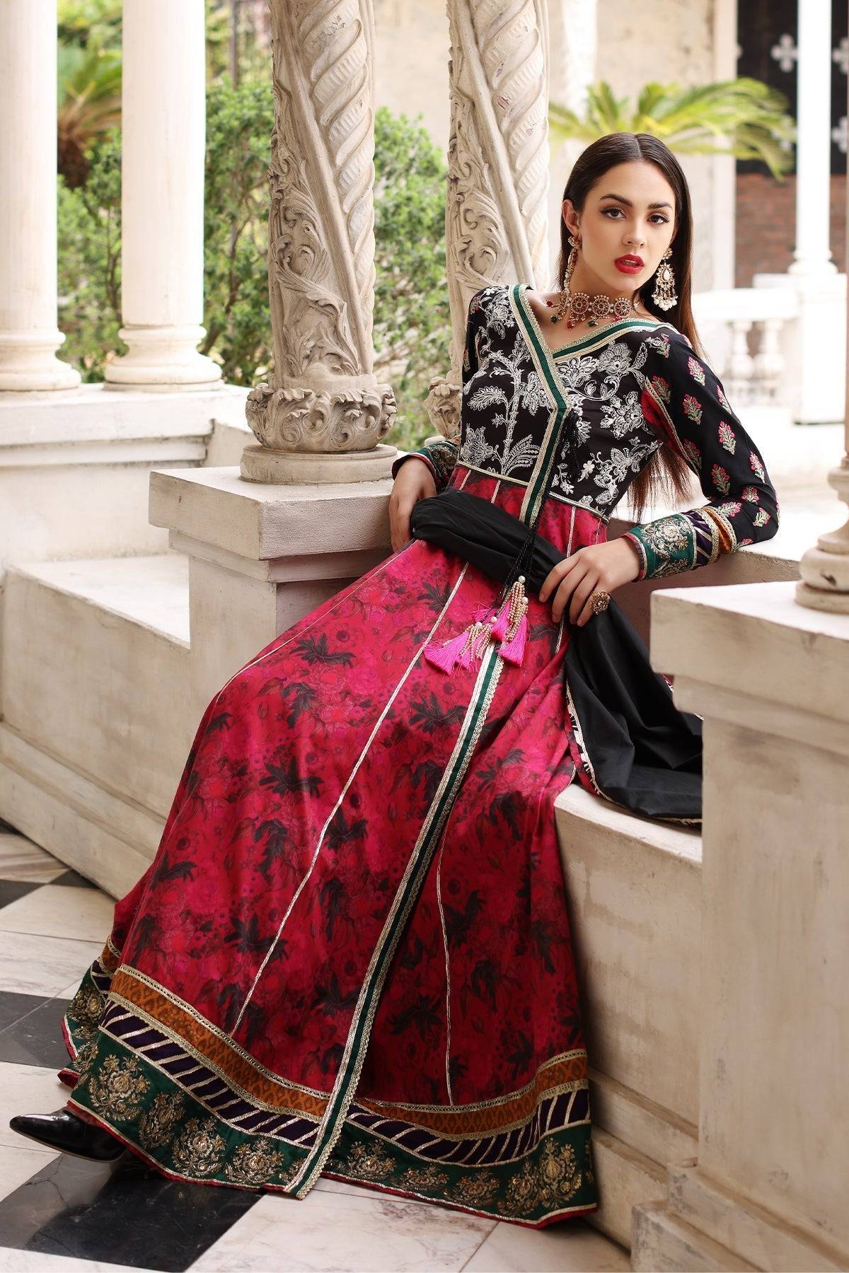 Mina Kashif | Festive Lawn | Anarkali - Pakistani Designer Dress - by Mina Kashif | Type: Luxury - 100% Original at Saira Sultan