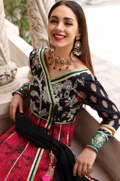 Mina Kashif | Festive Lawn | Anarkali - Pakistani Designer Dress - by Mina Kashif | Type: Luxury - 100% Original at Saira Sultan