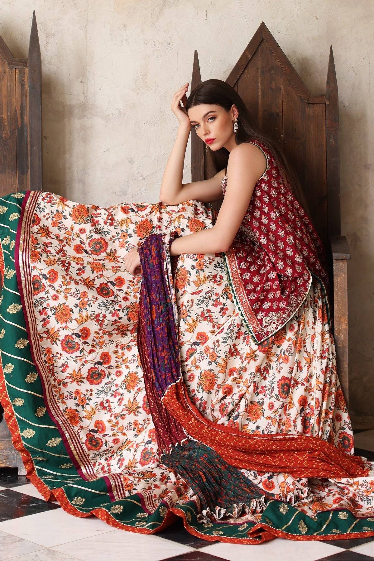 Mina Kashif | Festive Lawn | Janan - Pakistani Designer Dress - by Mina Kashif | Type: Luxury - 100% Original at Saira Sultan