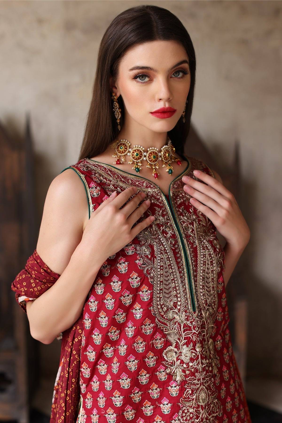 Mina Kashif | Festive Lawn | Janan - Pakistani Designer Dress - by Mina Kashif | Type: Luxury - 100% Original at Saira Sultan