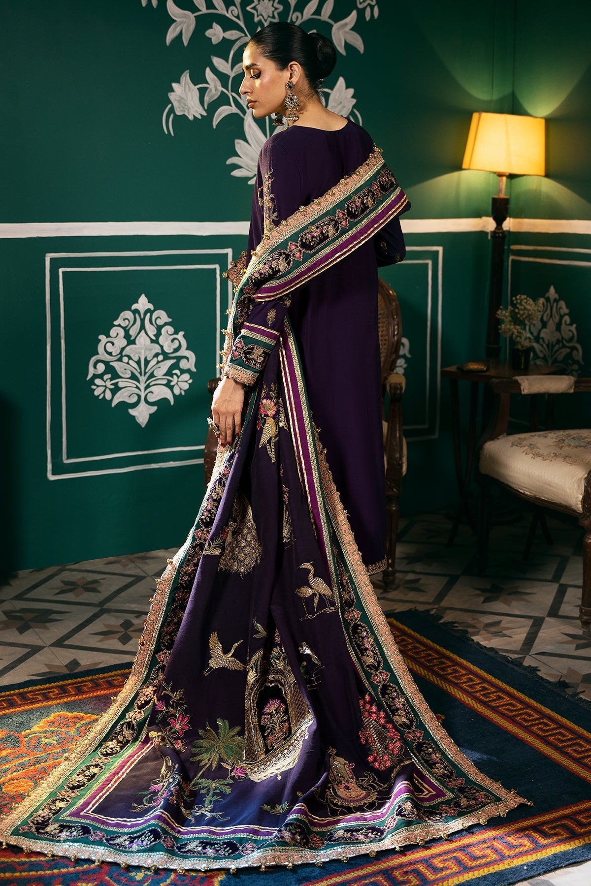 Mina Kashif | Meeral Formals 24 | Tabeer XS Deep Purple Velvet
