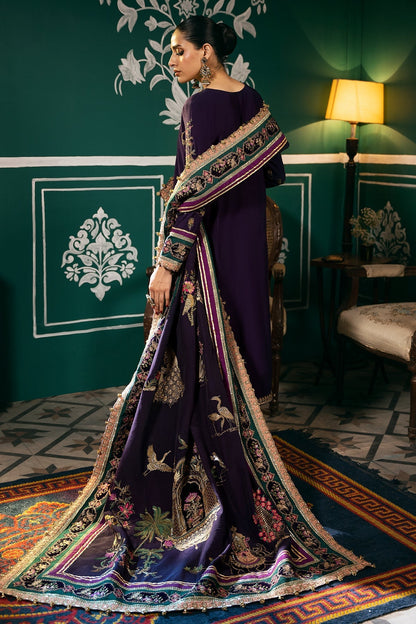 Mina Kashif | Meeral Formals 24 | Tabeer XS Deep Purple Velvet