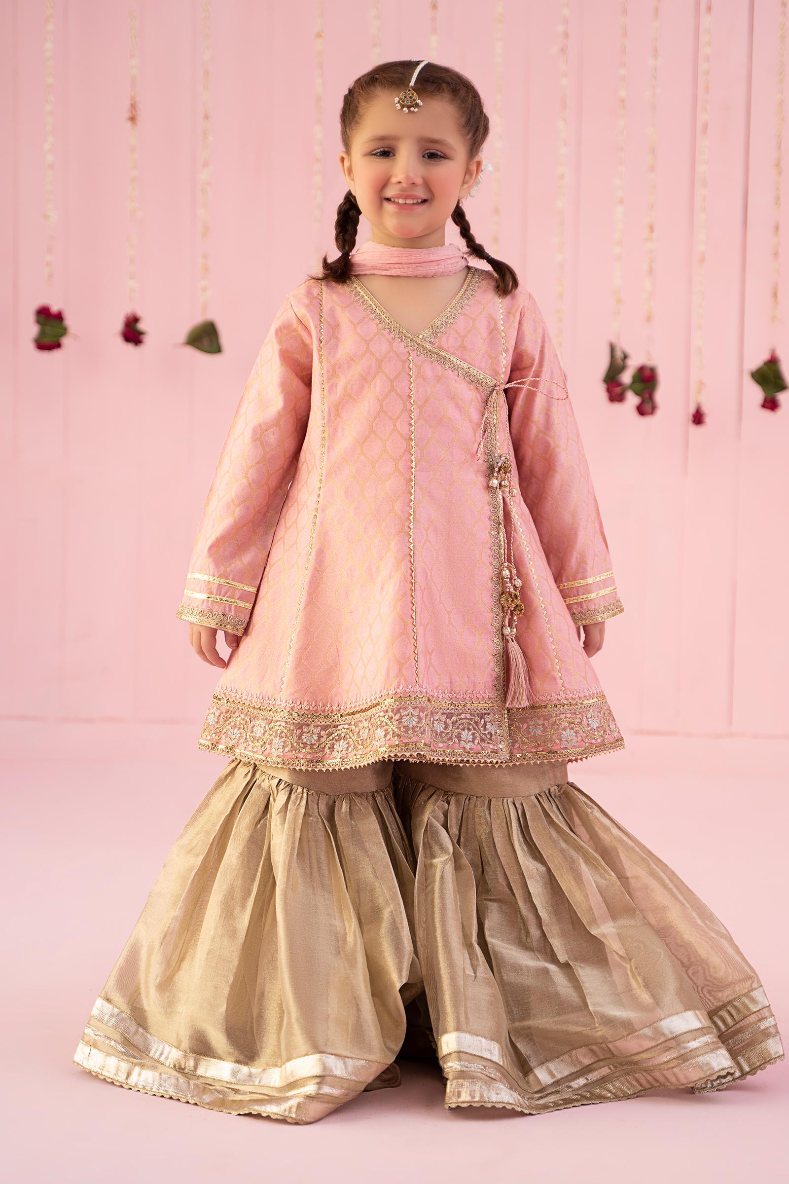 Maria B | 3 Piece Embroidered Jacquard Suit | MKS-EF24-13 4-Feb Pink
