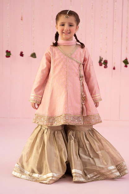 Maria B | 3 Piece Embroidered Jacquard Suit | MKS-EF24-13 4-Feb Pink