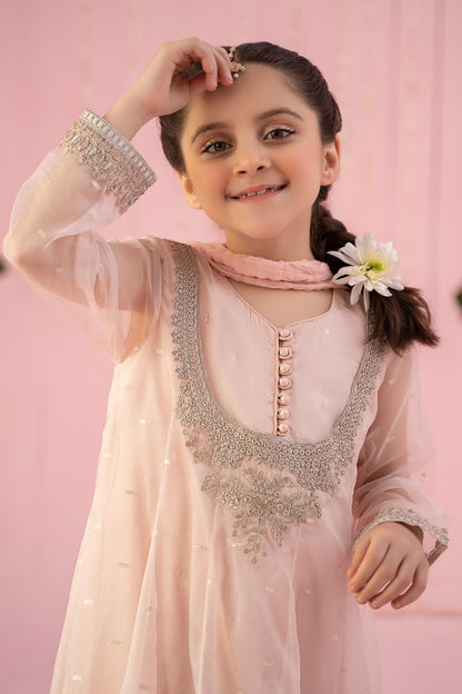 Maria B | 3 Piece Embroidered Organza Suit | MKS-EF24-19 8-Jun Pink