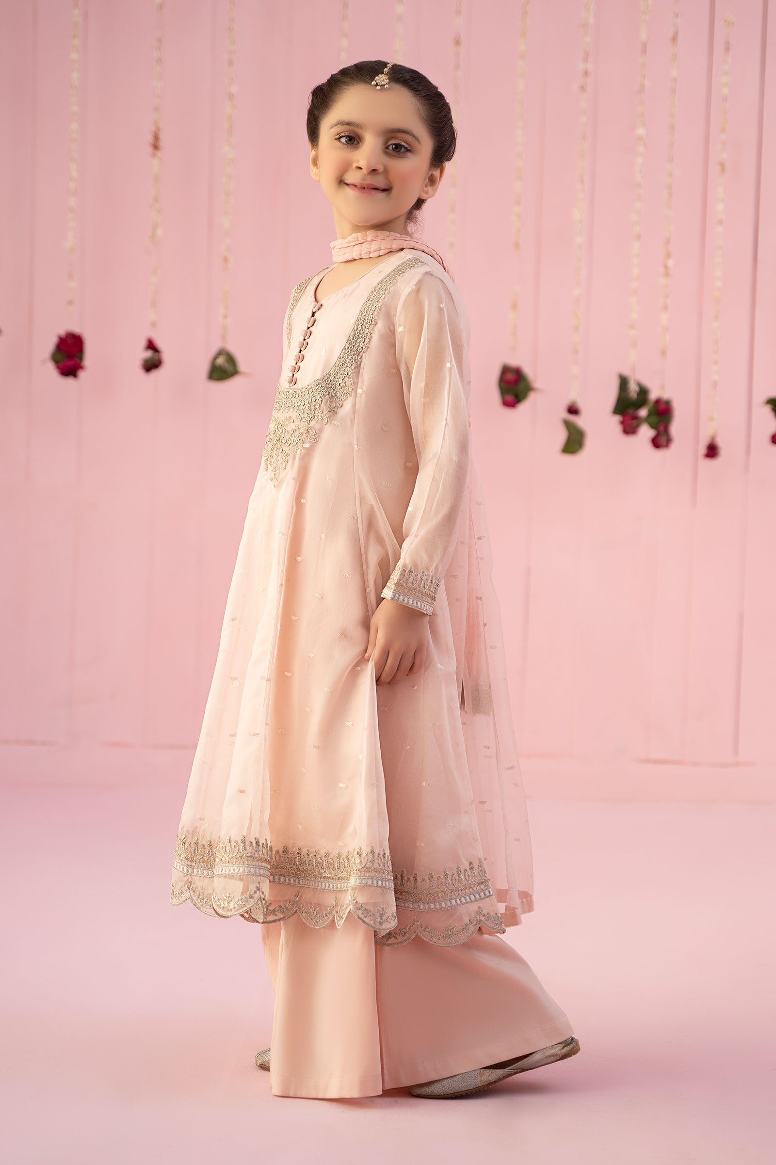 Maria B | 3 Piece Embroidered Organza Suit | MKS-EF24-19 14-Dec Pink