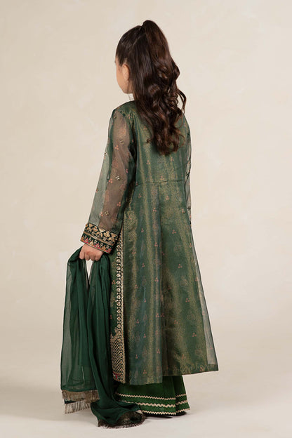 Maria B | 3 Piece Embroidered Cotton Net Suit | MKS-W24-01 12-Oct Green