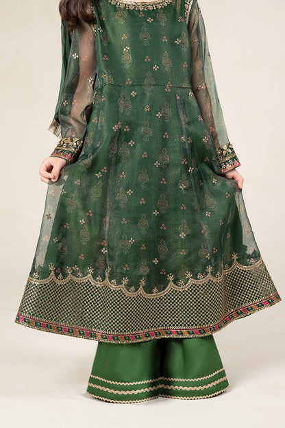 Maria B | 3 Piece Embroidered Cotton Net Suit | MKS-W24-01 10-Aug Green