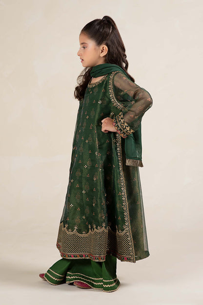 Maria B | 3 Piece Embroidered Cotton Net Suit | MKS-W24-01 8-Jun Green