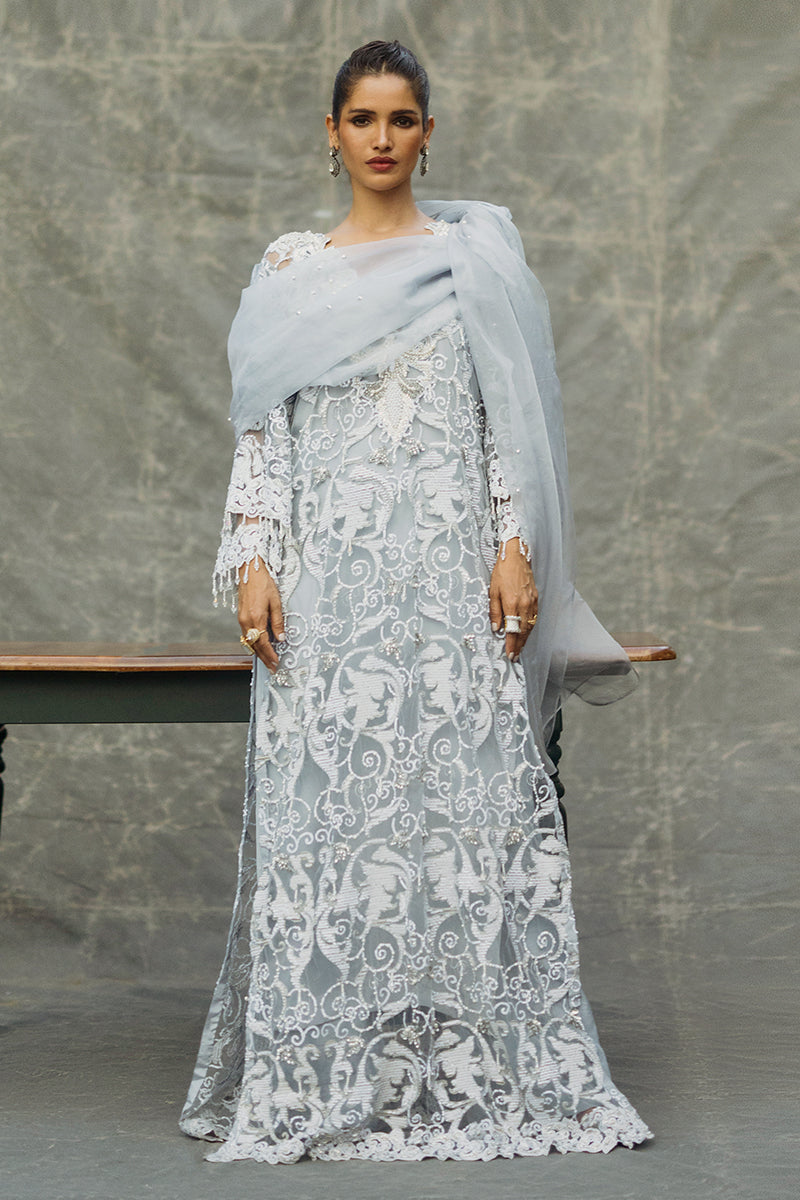 Mushq | Fleur Luxury Formals 24 | Iris XS Net Pale Sky Blue