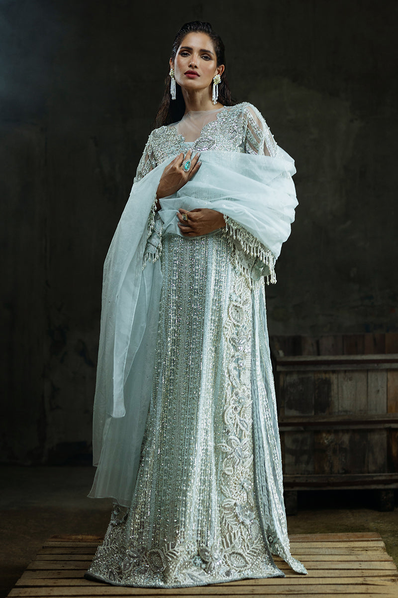 Mushq | Fleur Luxury Formals 24 | Cardamine S Net Ice Blue