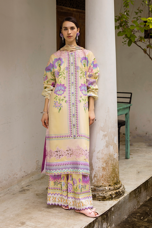 Mushq | La Dolce Hemline Prints 25 | Dulcina XS Lemon Yellow Lawn