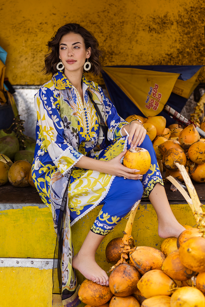 Mushq | La Dolce Hemline Prints 25 | Mirella XL Blue Lawn
