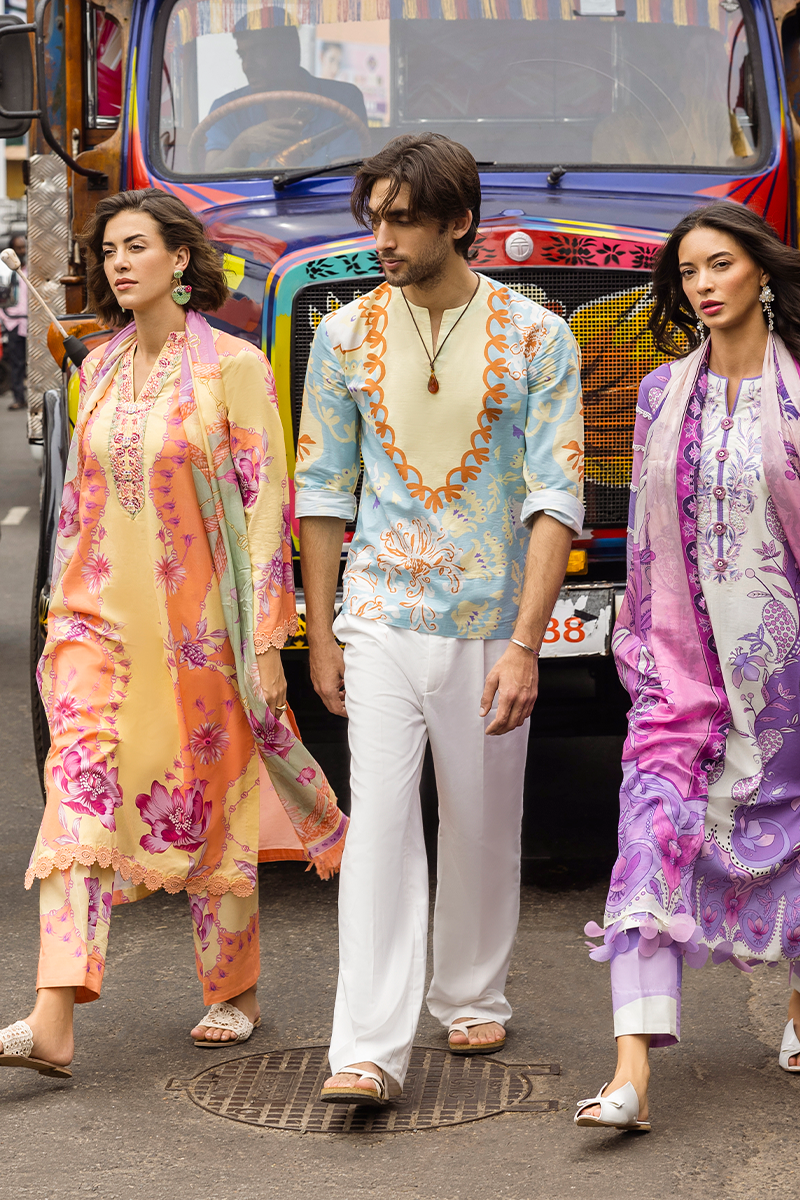 Mushq | La Dolce Hemline Prints 25 | Piera XL Yellow Lawn