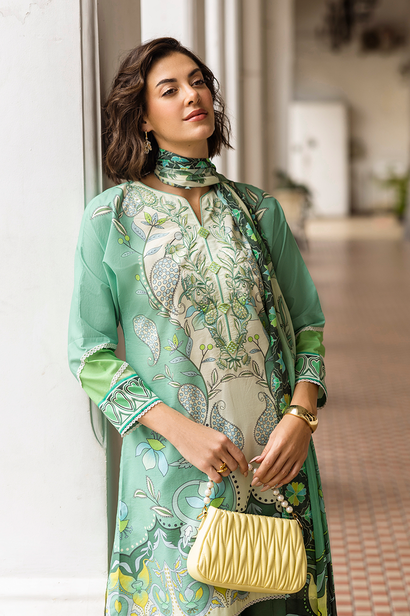 Mushq | La Dolce Hemline Prints 25 | Ariela M IceBery Green Lawn