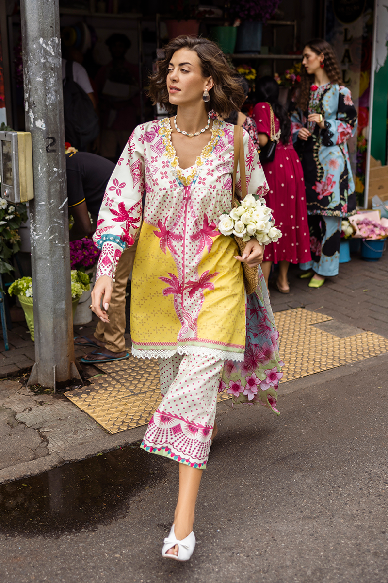 Mushq | La Dolce Hemline Prints 25 | Sabrina M Yellow Lawn