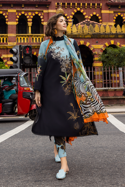 Mushq | La Dolce Hemline Prints 25 | Paula XS Black Lawn