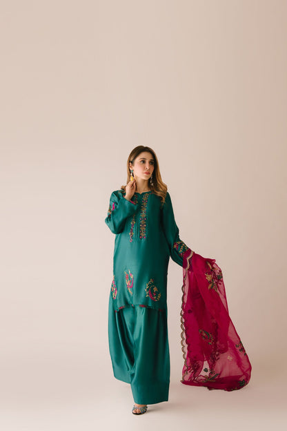 Sammy K | Aadat Festive Edition | Green Moon - Pakistani Designer Dress - by Sammy K - Type : Ladies Clothes - 100% Original at Saira Sultan