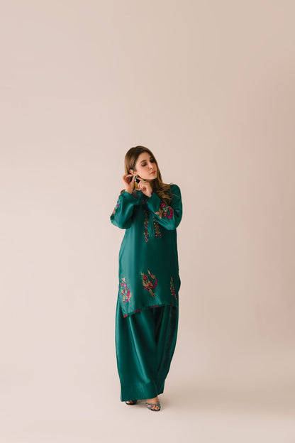 Sammy K | Aadat Festive Edition | Green Moon - Pakistani Designer Dress - by Sammy K - Type : Ladies Clothes - 100% Original at Saira Sultan