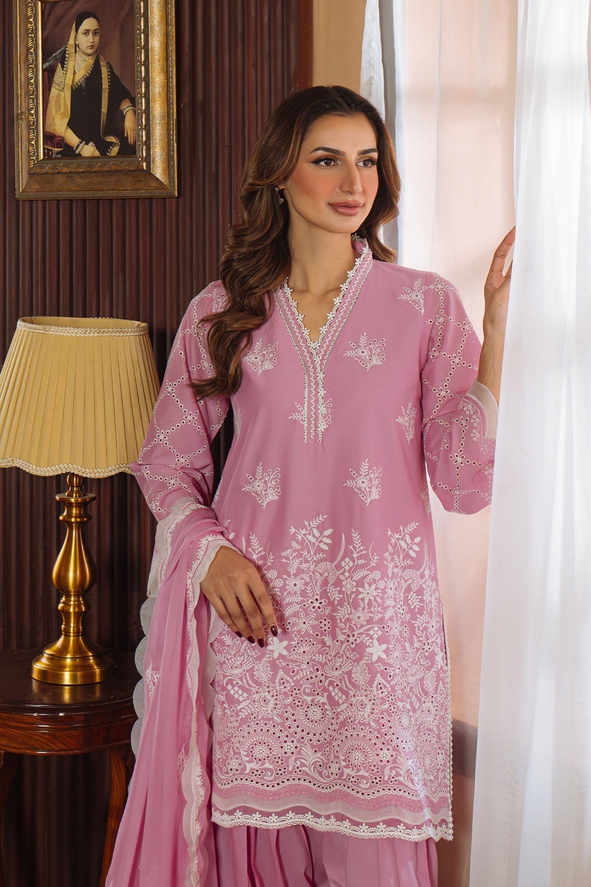 Sahar | Festive Edit Ready to Wear | Mulberry Muse - RTW L Rose Pink Lawn