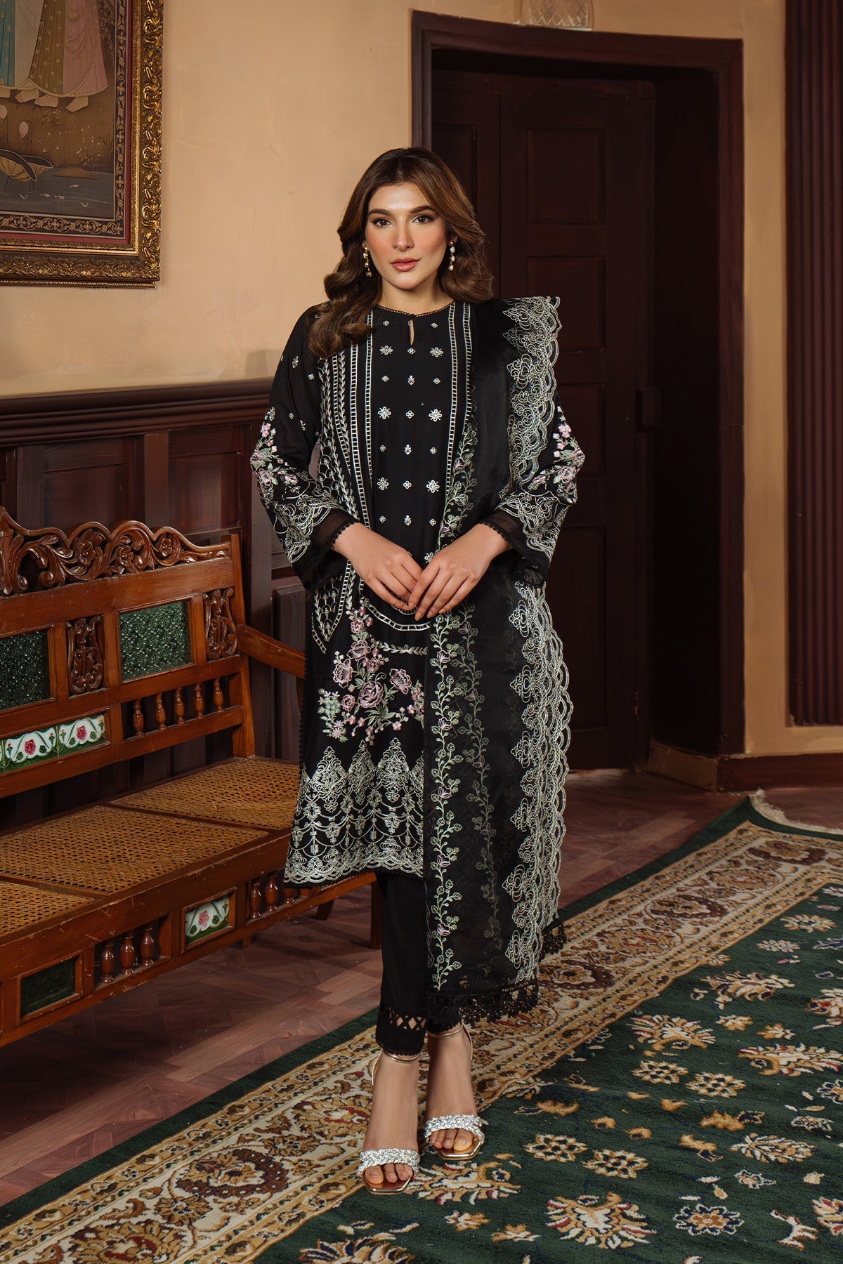 Sahar | Festive Edit Ready to Wear | Raven Poise - RTW S Black Lawn
