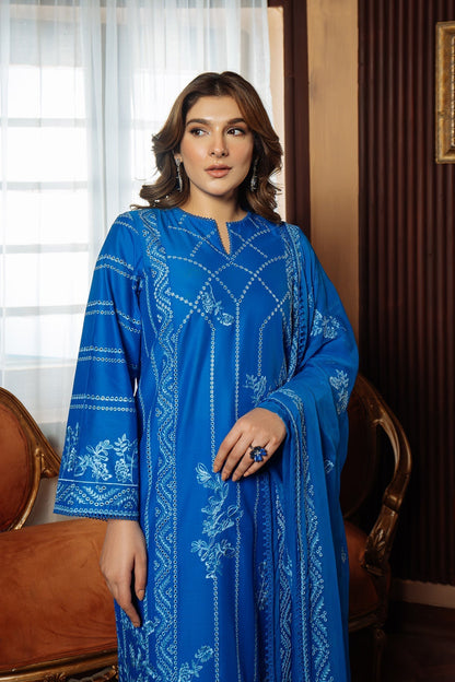 Sahar | Festive Edit Ready to Wear | Moroccan Blue - RTW L Cobalt Blue Lawn